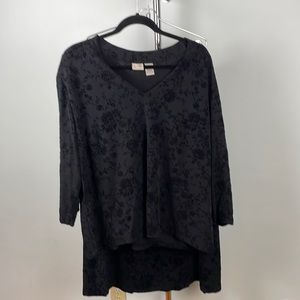matching top/skirt black brocade